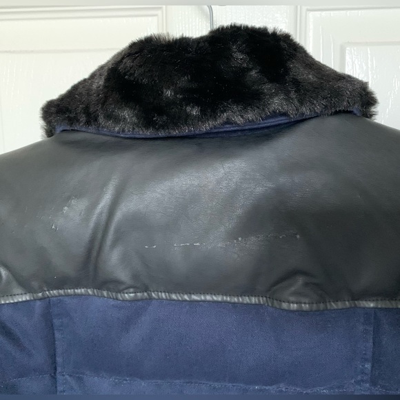 Juicy Couture Studded Dark Blue Down Jacket/Coat Y2K Edgy Elegant Luxury - Picture 5 of 14